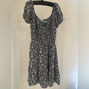 Smocked floral Hollister dress